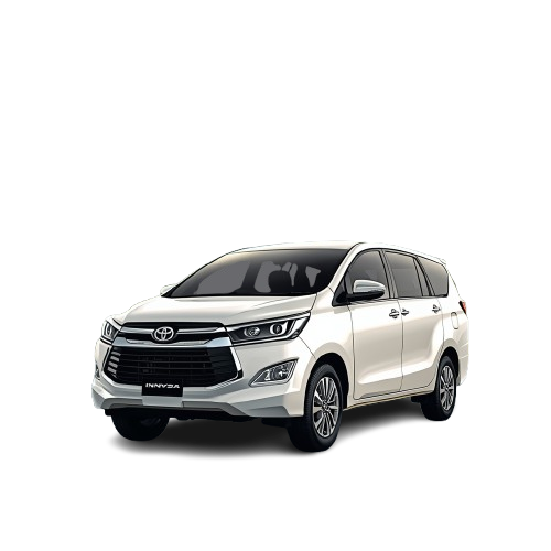 lucid origin create a pristine white toyota innova crysta against a calm and serene backgroun 0 removebg preview